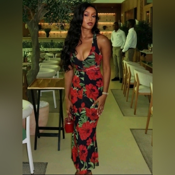 Zara Floral Print Tulle Scarf Dress - Picture 8 of 13